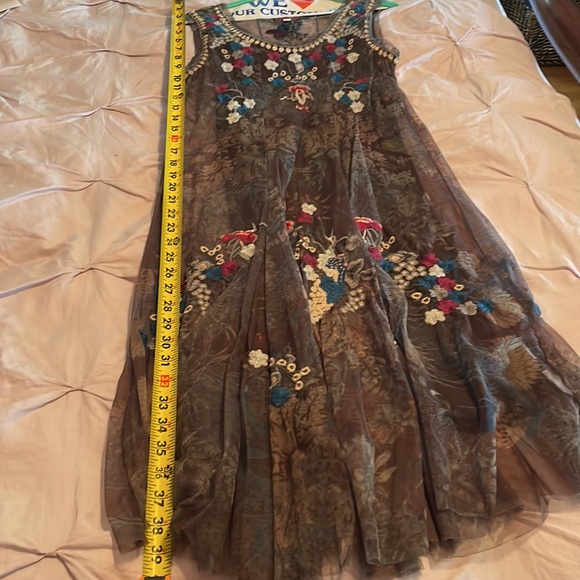 Johnny Was mesh dress and slip - Picture 8 of 9